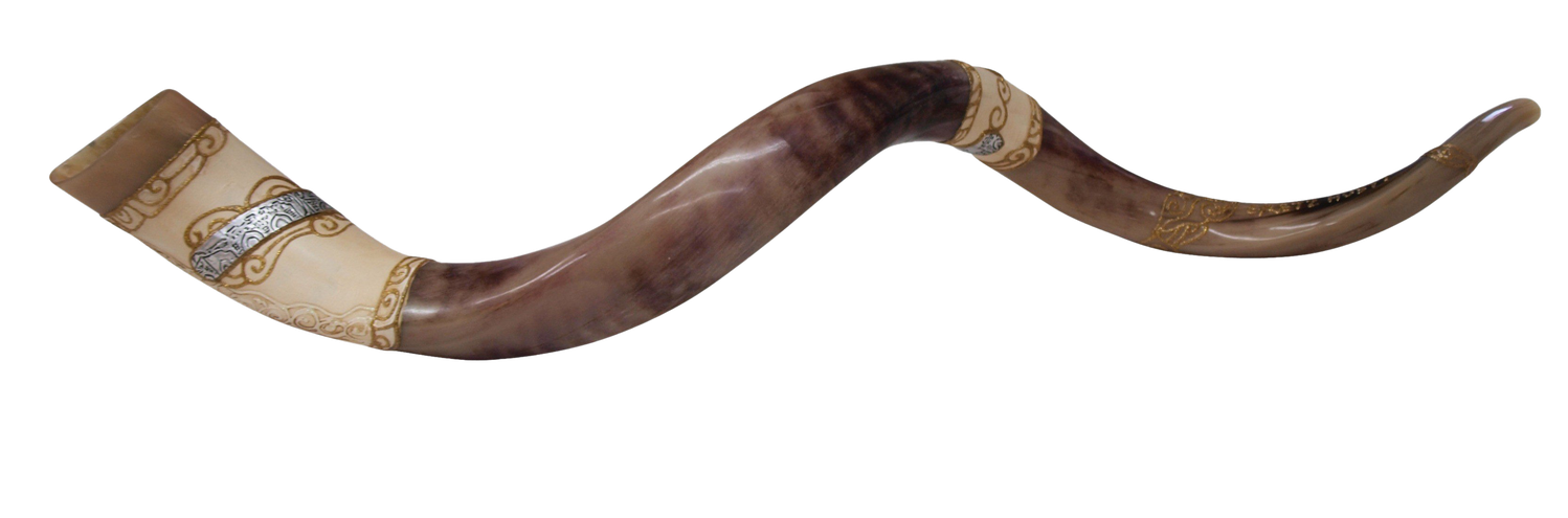 Shofar Png File (black, silver, gray)