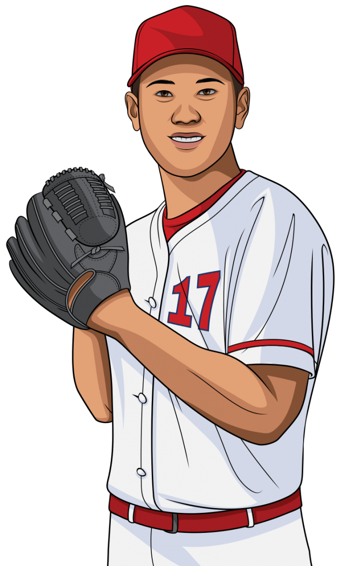 Shohei Ohtani Png Hd (salmon, lavender, gray)