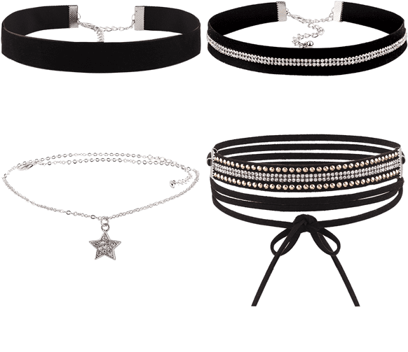 Choker Necklace Transparent Png (black)