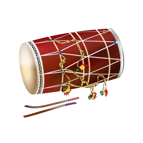 Dhol Png Transparent Picture (white)