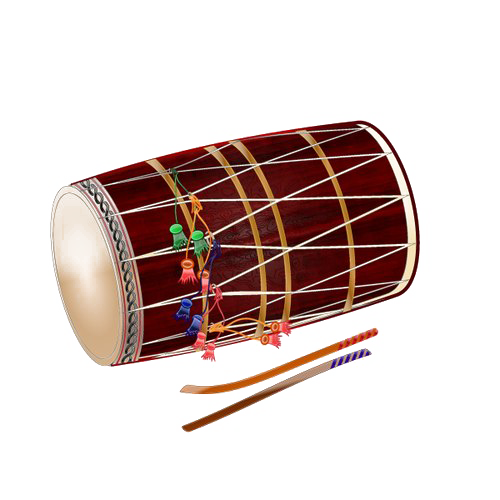 Dhol Transparent Images Png (white, maroon)