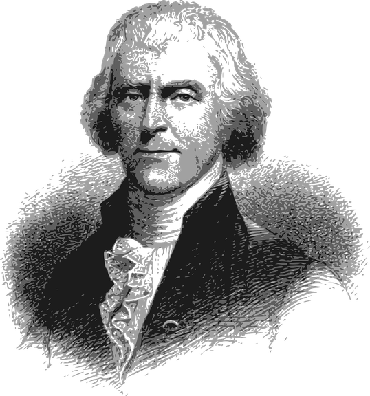 Thomas Jefferson Png File (black, gray)