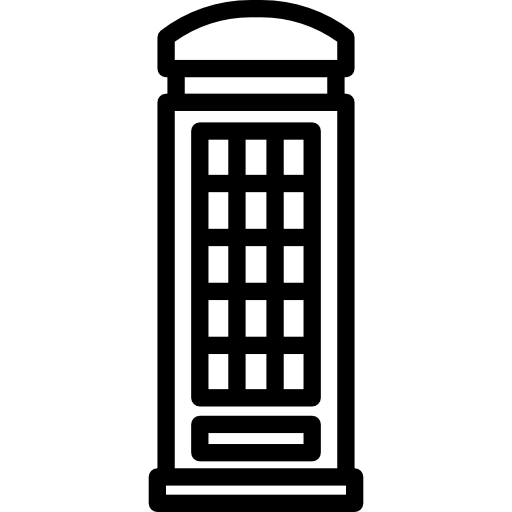 Phone Booth Png Image (gray, white, black, lavender, silver)