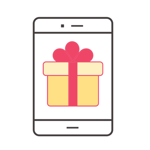 Phone Gift Free Transparent Png Icon Download (pink, beige, salmon, indigo, black)