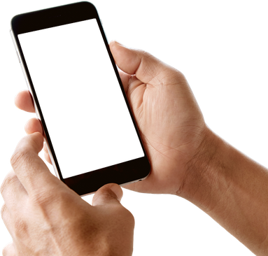 Phone In Hand Png File (black)