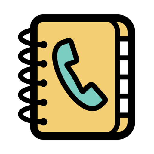 Phonebook Free Transparent Png Icon Download (salmon, black, silver, white, gray)