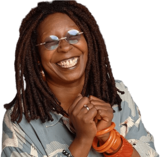 Whoopi Goldberg Png Image (black, gray)