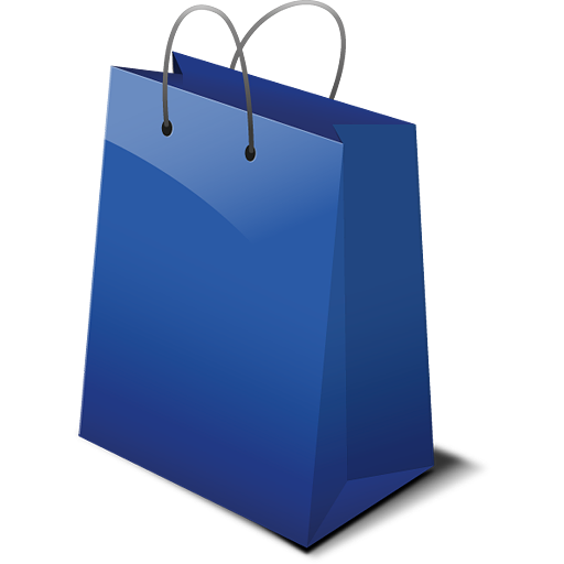 Shopping Bag Vector Png (white, lavender, teal, black, navy)