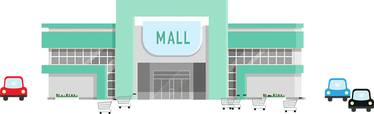 Shopping Mall Png Clipart (lavender, mint, white, silver, gray)