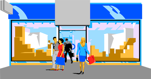 Shopping Mall Png Pic (blue, white, black, silver, gray)