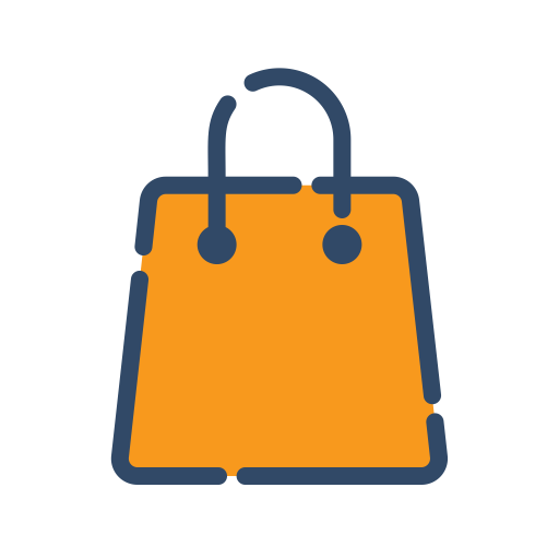 Shopping Bag Free Png Icon Download (navy, black, teal, orange, chocolate)