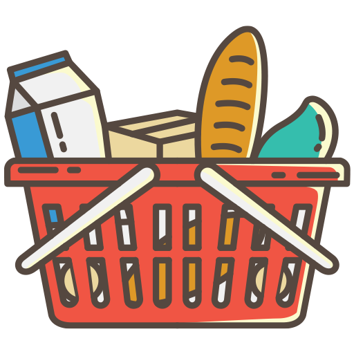 Shopping Basket Food Grocieries Full Icon Free Png Icon Download (indigo, white, black, lavender, chocolate)