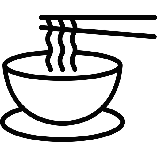 Chopsticks Noodles Png Transparent Image (black)