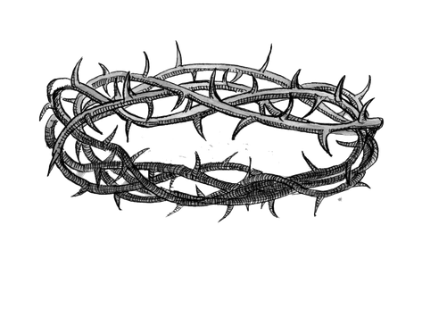 Thorns Crown Png Image (indigo, black, gray)