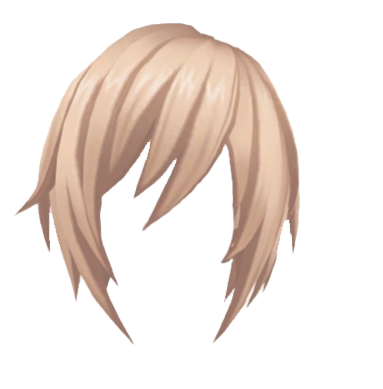 Short Blonde Hair Png File (white, pink)