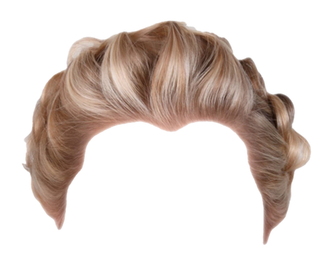 Short Blonde Hair Png Image (black, gray)