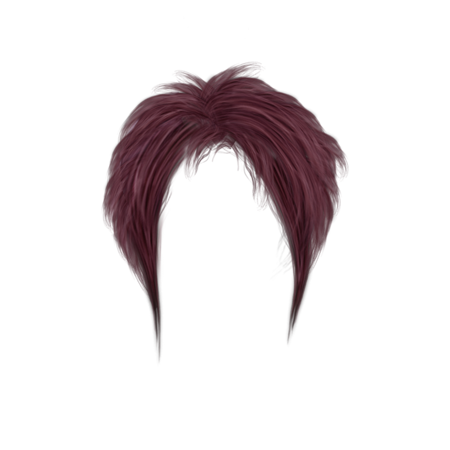 Short Hair Png Free Download (maroon, black)