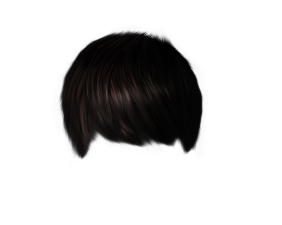 Short Hair Png Hd (black)