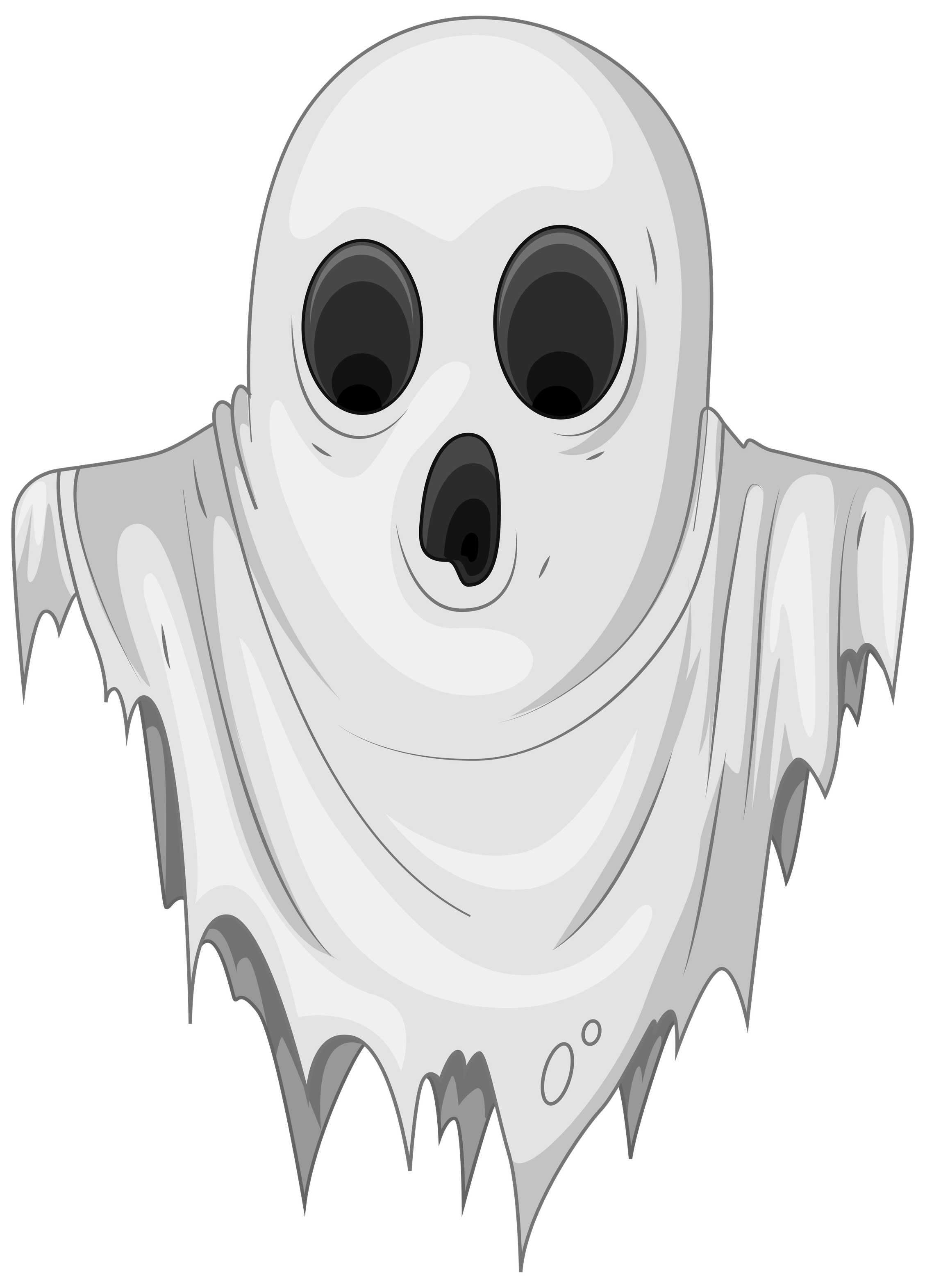 Ghost Cartoon Download Png Image (black, silver, lavender)