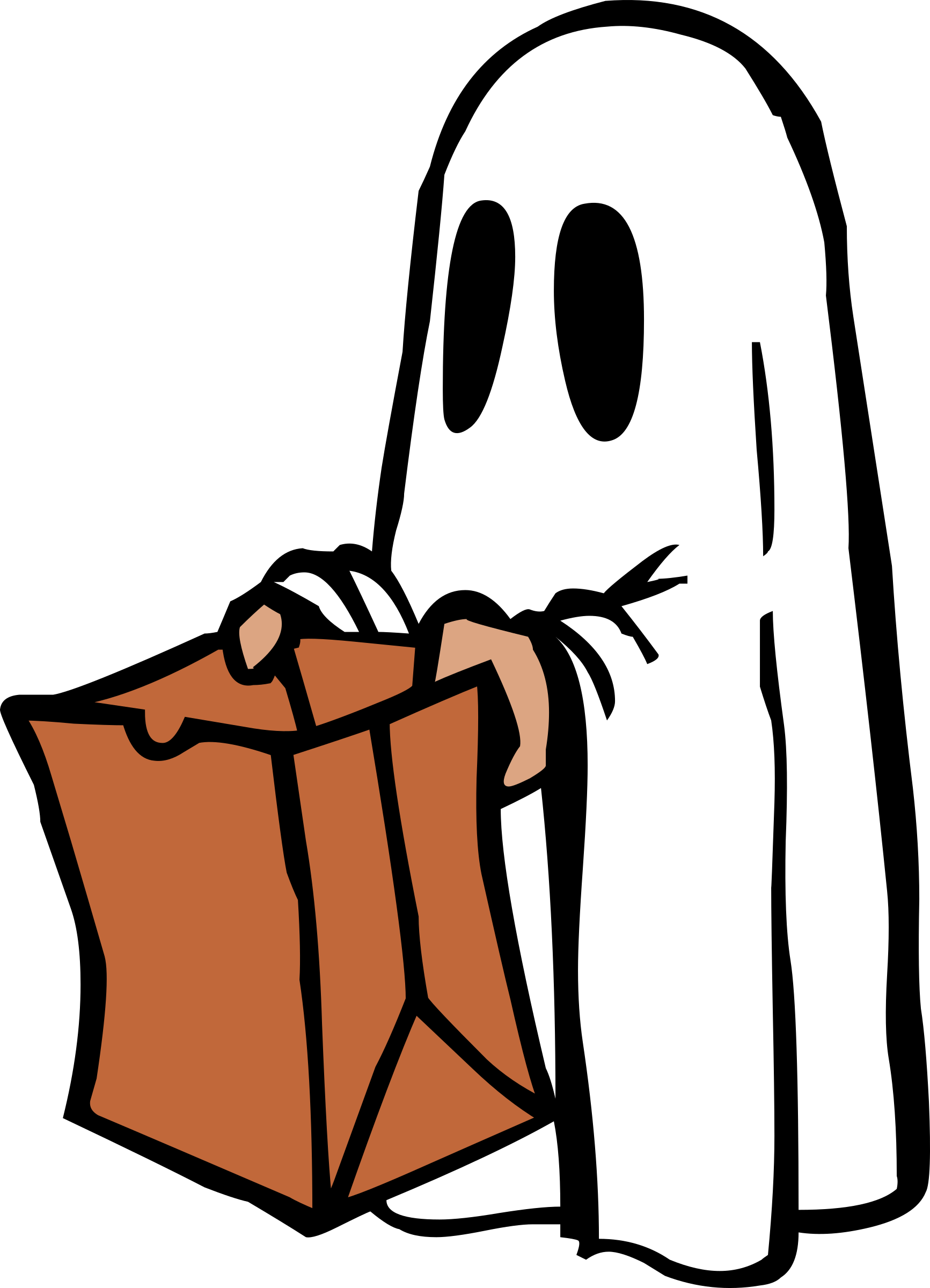 Ghost Cartoon Png Photo (black, chocolate, white)