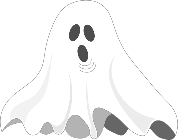 Ghost Cartoon Png Pic (gray, silver, lavender, white)