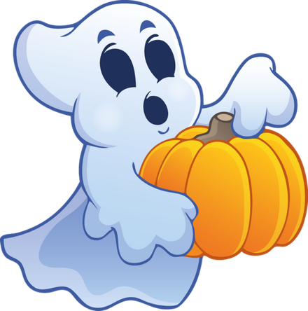 Ghost Cartoon Png Transparent (black, white, lavender, navy)