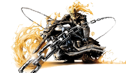 Ghost Rider Png File (black, white)