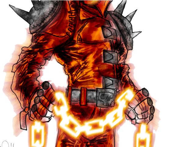 Ghost Rider Png (black, maroon, white)