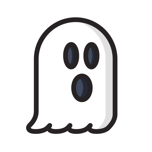 Ghost Scary Png Image (black, lavender, white)