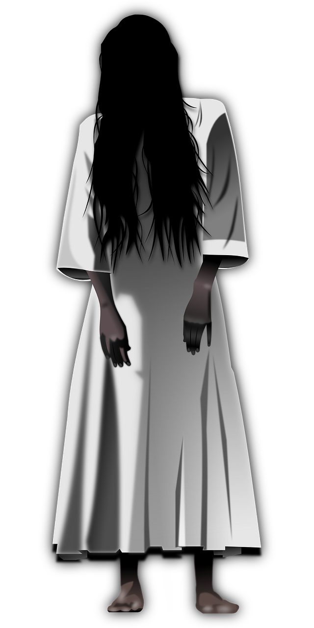 Ghost Scary Transparent Background (black, gray, lavender)