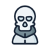 Ghost Halloween Horror Pirate Skeleton Icon Free Png Icon Download (gray, lavender, black, white)