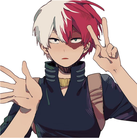 Shoto Todoroki Tv Character Png Transparent Image (black, pink, beige, gray)