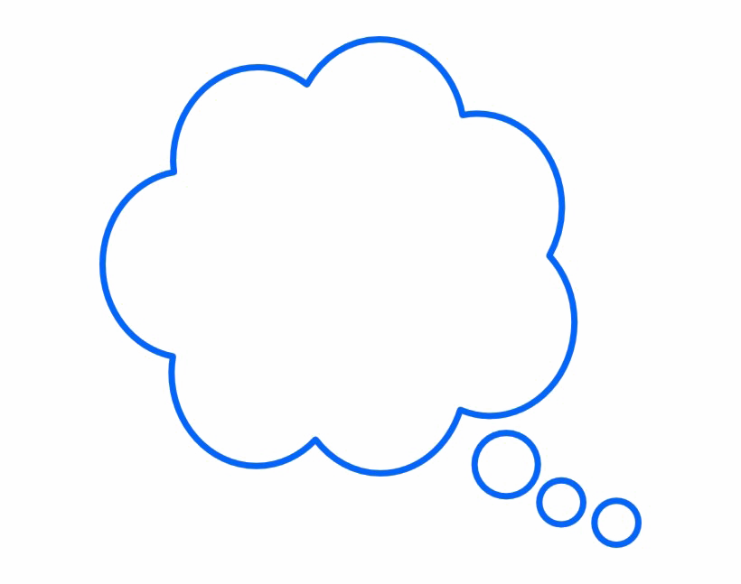 Thought Bubble Png Clipart (white)