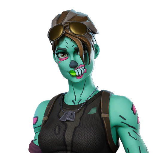 Ghoul Trooper Transparent Background (teal, black, gray, silver)