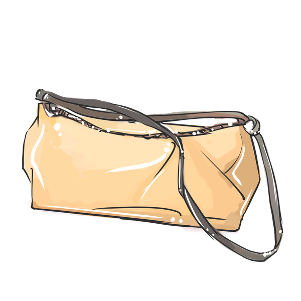 Shoulder Bag Png Image (black, salmon, pink, beige)