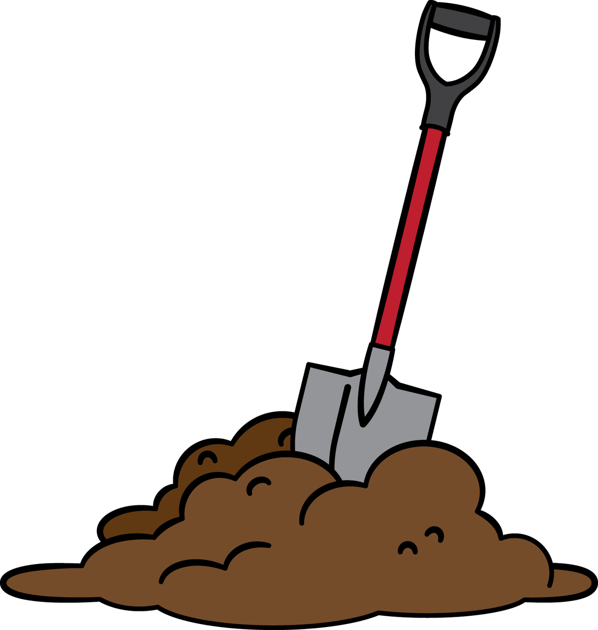 Shovel Png Isolated Transparent Image (black, gray, olive)