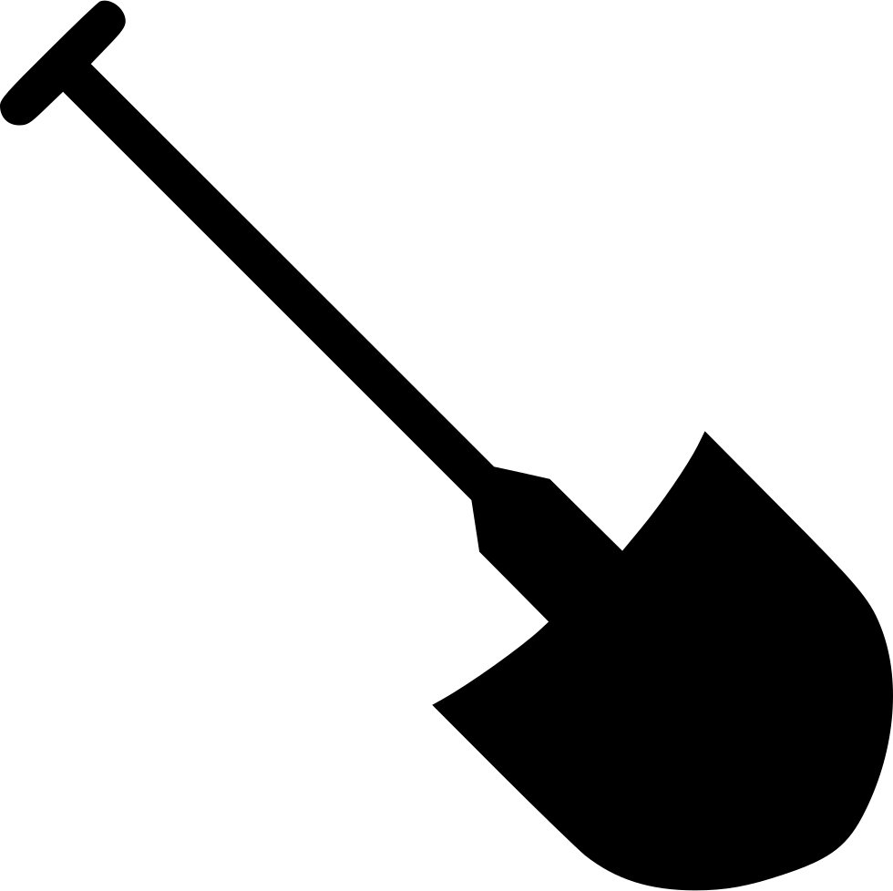 Shovel Transparent Isolated Background (black, white, gray)