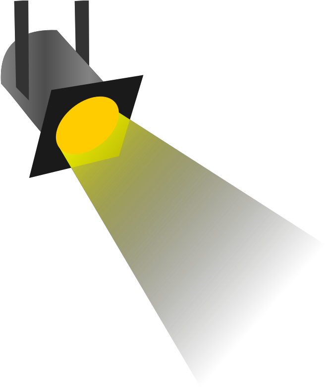 Show Spot Light Png Image (black, gold)