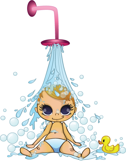 Shower Png File (black, pink, white)