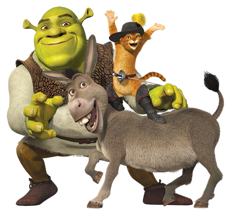 Shrek Png Image (white, black, olive, silver, gray)