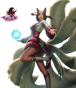 Ahri League Of Legends Png Isolated Photos (green, black, gray)