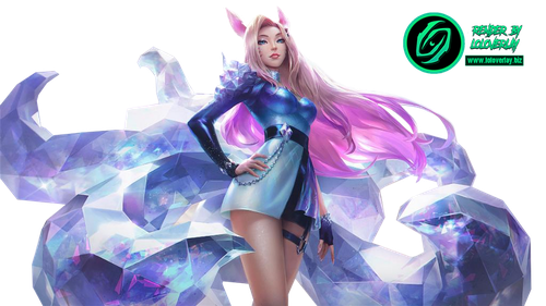 Ahri League Of Legends Png Photo (white, silver, black, plum)