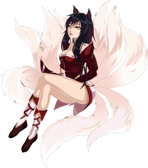 Ahri League Of Legends Png (white, silver, black, pink, beige)