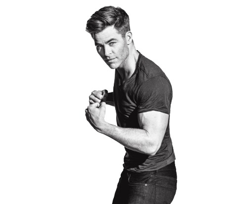 Chris Pine Png Transparent Image (white, gray, indigo, black)