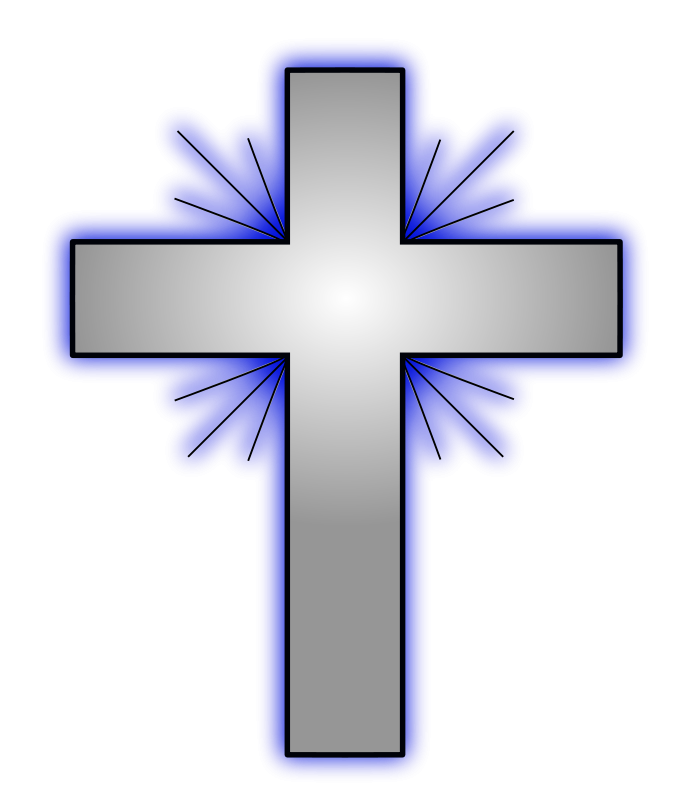 Christian Cross Vector Png Pic (black, gray, blue)