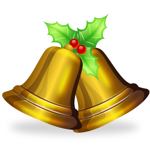 Christmas Bell Icon Png (gold, black, olive, maroon)