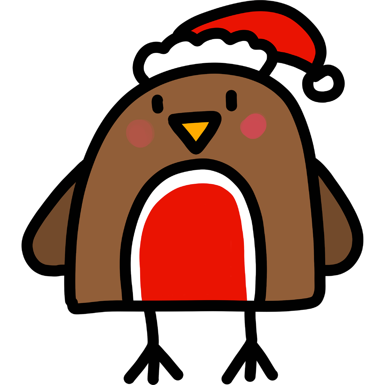 Christmas Bird Png Free Download (chocolate, red, black, white, olive)