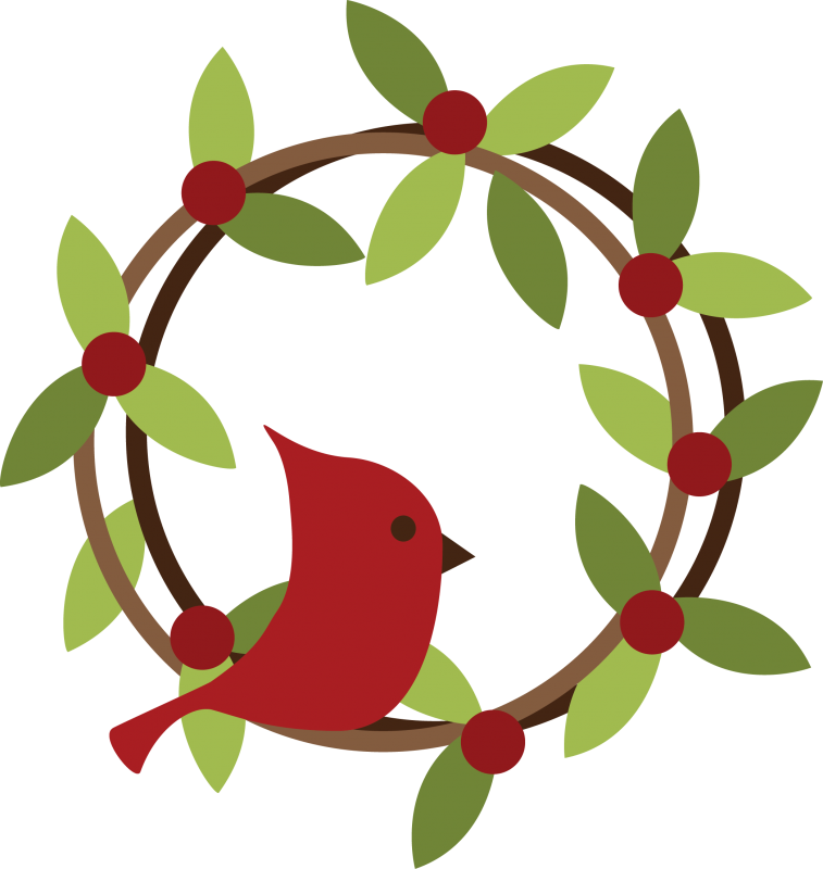 Christmas Bird Transparent Background (black, gray, olive, maroon)