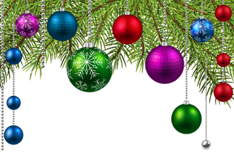 Christmas Branches Png Image (black, green)