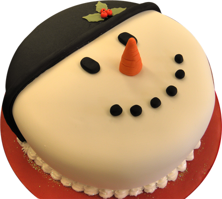 Christmas Cake Png Transparent Image (black, silver)